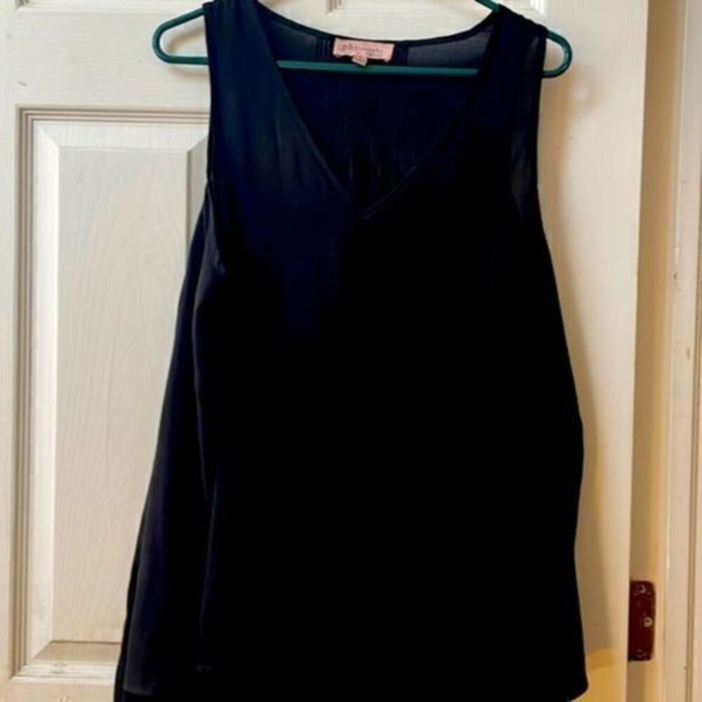 Philosophy black shirt with bell sleeves